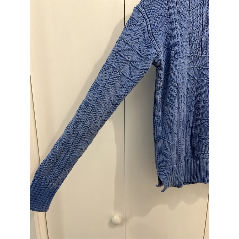 Polo Ralph Lauren BLUE Cable Knit Pullover Sweater Women's‎ Sz S, Cotton - Picture 3 of 9